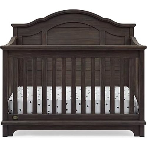 Delta Children Simmons Kids Asher 6-in-1 Convertible Crib with Toddler Rail, Rustic Grey