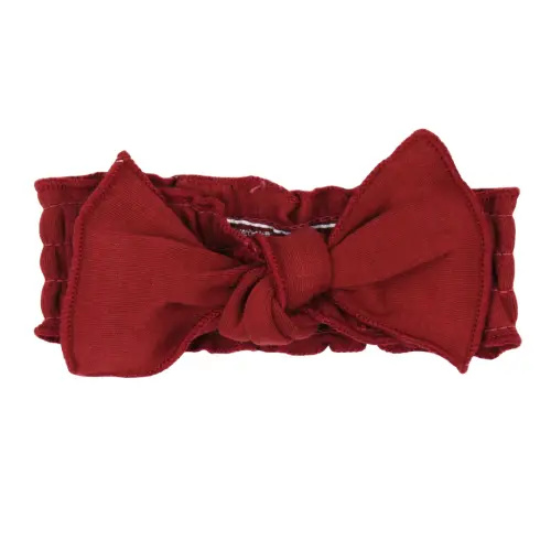 Crimson | Organic Smocked Tie Headband – L'ovedbaby