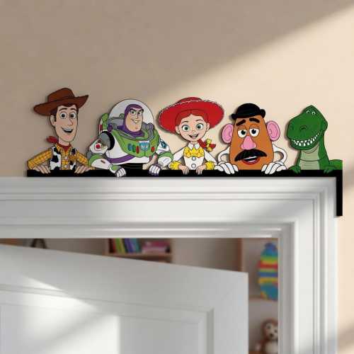 Custom Disney Toy Story Door Sign, Personalized Disney Kids Room Corner Sign Decor, Toy Story Nursery Wall Art, Toy Story Door Corner