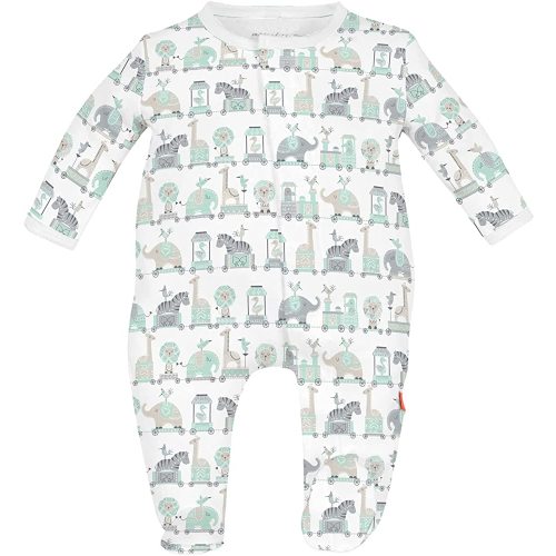 Magnetic Me Footie Pajamas 100% Organic Cotton Baby Sleepwear Quick Magnetic Fastener Sleeper