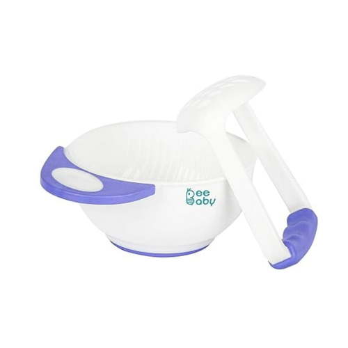 BeeBaby Mash Bowl & Serve With Handle -Purple