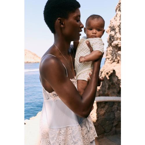 COTTON SILK KNIT JUMPSUIT - Ecru | ZARA United States