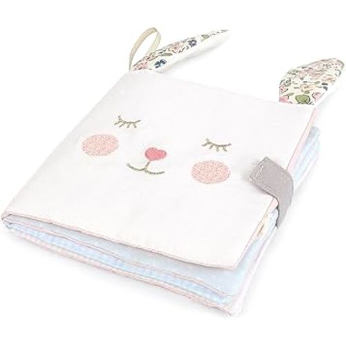 MON AMI Bunny & Friends Soft Baby Book – 6" Sensory Crinkle Cloth Book for Newborn Babies & Toddlers with 3D Bunny Ears, Interactive Learning Toy, Travel-Friendly
