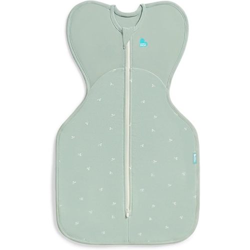 Love to Dream Swaddle UP, Baby Sleep Sack, 1.5 TOG, Self-Soothing, Longer Sleep, Snug Fit Helps Calm Startle Reflex, Newborn Essentials for Baby, Suitable for All Seasons, 8-13 lbs, Olive Twigs