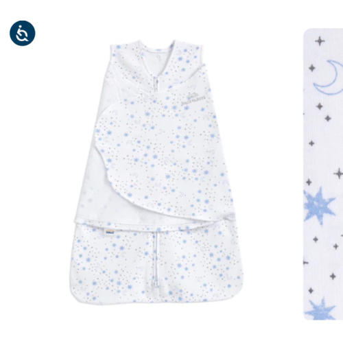 Cotton Swaddle Midnight Moons Blue S | HALO