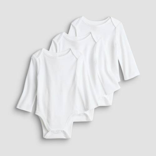 Baby Jumping Beans® 3-Pack Long Sleeve Lapped Shoulder Bodysuits