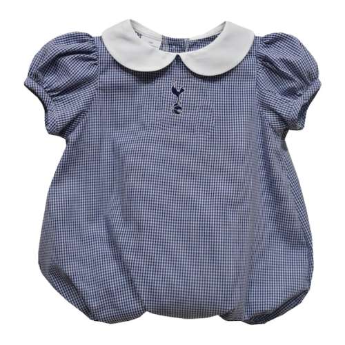 Tottenham Hotspur Infant Gingham Puffy Bubble Dress - Navy (6 Months)