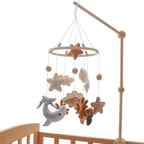 Crib Mobile - Sea Creatures Bed Wind Chime, Sea Creatures Chime, Hangable Marine Animal Decoration | Portable Headphone Storage Bag Organizer For Earphone, Earbuds