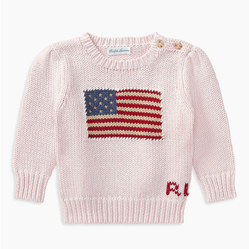 Polo Ralph Lauren Baby Girl's American Flag Crewneck Sweater | Saks Fifth Avenue