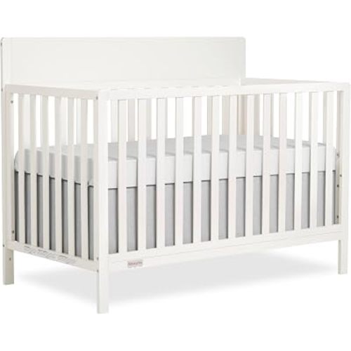 Fisher-Price Meadowbrook 4-in-1 Convertible Full Size Baby Crib, Wooden Nursery Furniture, Converts to Toddler Bed with Guardrail, Daybed & Full-Size Bed, Greenguard Gold, BSA Certified, Cannoli Cream