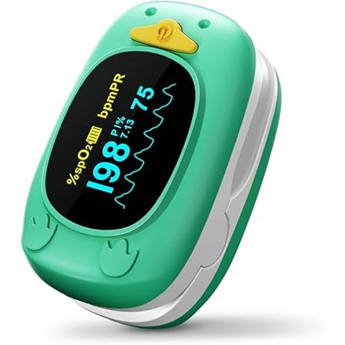 Pulse Oximeter For Kids-HOLFENRY Baby Oxygen Monitor Fingertip For Children Kids Pulse Oximeter Fingertip, Large Display, Included with AAA Battery