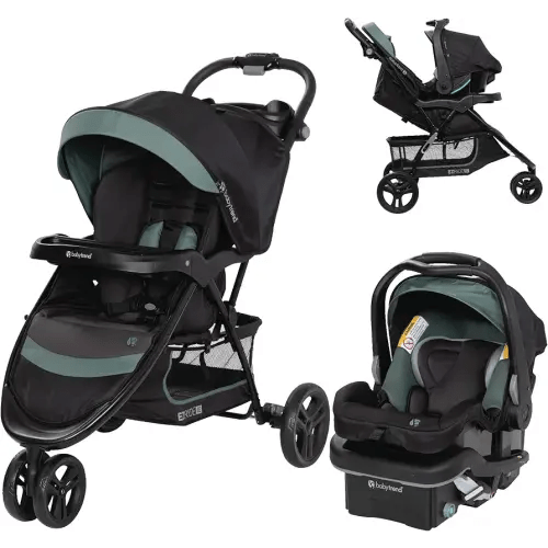 Baby Trend EZ Ride SE Travel System with Secure-Lift Infant Car Seat, Dash Sage