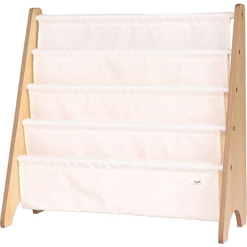 3 Sprouts Recycled Fabric Kids Book Rack Organizer for Ages 3+