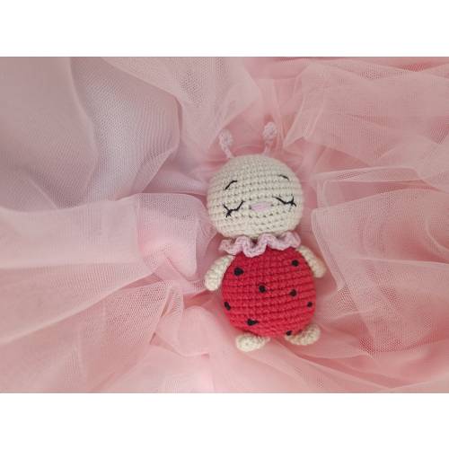 Crochet Ladybug Stuffed Toy, Newborn Photo Prop