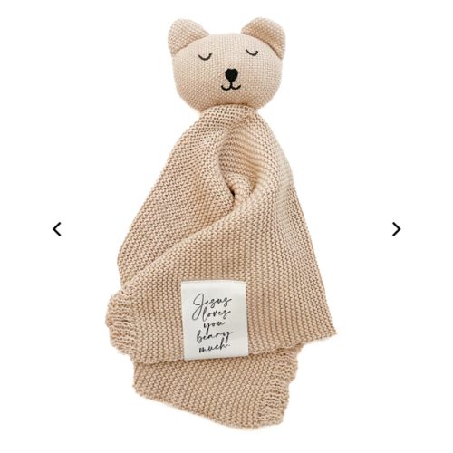 Jesus Loves You Beary Much Bear Knit Blankie – OUR HOUSE ABOVE