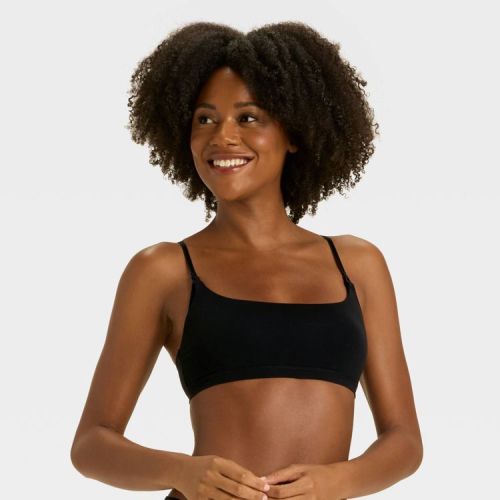 Women's Luxe Stretch Unlined Nursing Bralette - Auden™ Black S