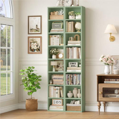 Millwood Pines Gracyn 8-Tier Narrow Bookshelf With Adjustable Shelves & Reviews | Wayfair