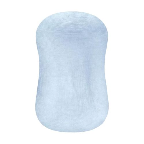 Muslin Baby Lounger Cover Soft Organic Cotton Slipcover Fits Newborn Lounger for Baby Boys and Girls (Blue)