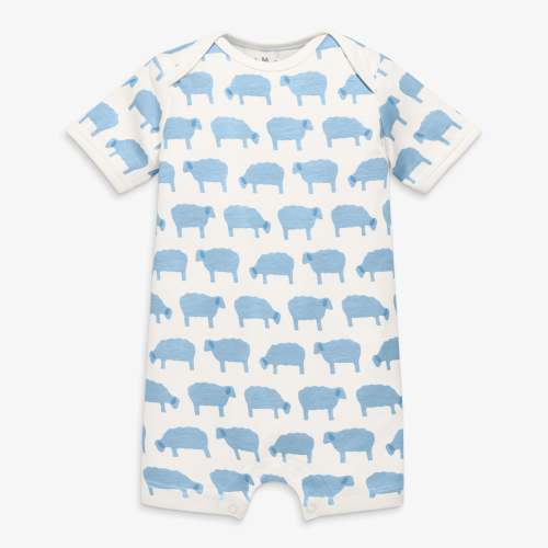 Organic animal friends babysuit shortie NB | Primary.com
