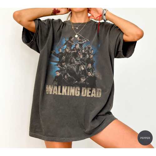 Vintage The Walking Dead Shirt, Retro 90s Walking Dead Graphic Tee, Rick Daryl Negan Shirt, TWD TV Show Fan Gift, Horror Movie Apparel