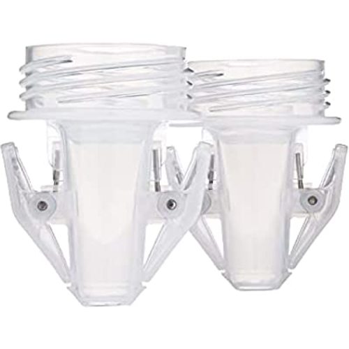 Motif Medical Pump-to-Bag Electric Breast Pump Adapter -Compatible w/Spectra S1 & S2 Breast Pump - Pump Adapter w/Twist Shield Connectors - 3-Step Time-Saving Nursing Pump Adapter (Set of 2)