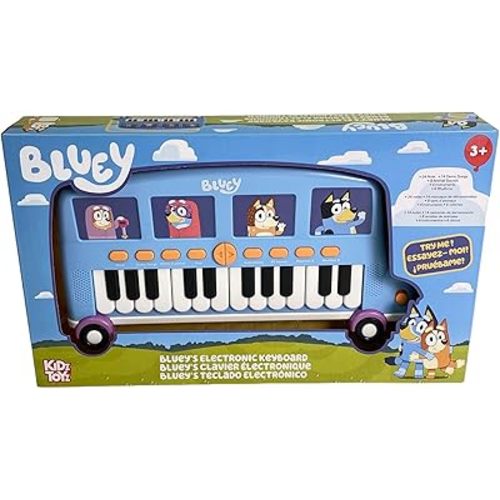 Bluey Bus Electronic Keyboard - Learn to Play Piano Music Education for Kids and Preschoolers Ages 3+