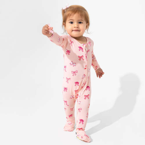 Take A Bow Bamboo Convertible Footie 9-12M