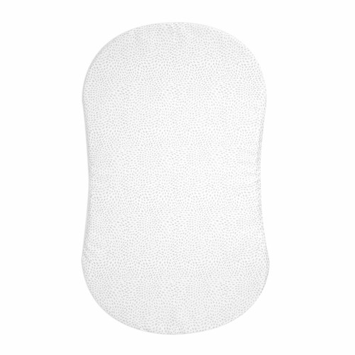HALO - BassiNest Fitted Sheet 100% Cotton | Pebble - white
