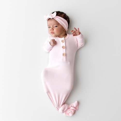 Sakura Knotted Gown Bow Set | Coming Home Outfit | Kyte Baby