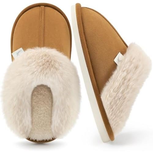 Aomigoct Womens Fuzzy House Slippers: Warm Plush & Non-Slip for Everyday Soft - The Perfect Thoughtful Gift for Mom & Grandma in Winter