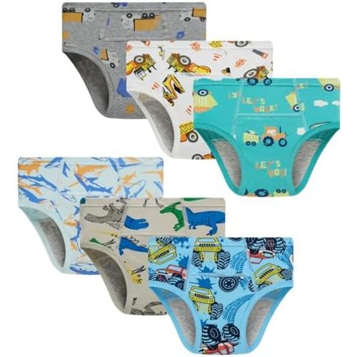 Boboking Boys Training Toddler Underwear Truck Potty Briefs For Boys Pack Of 6