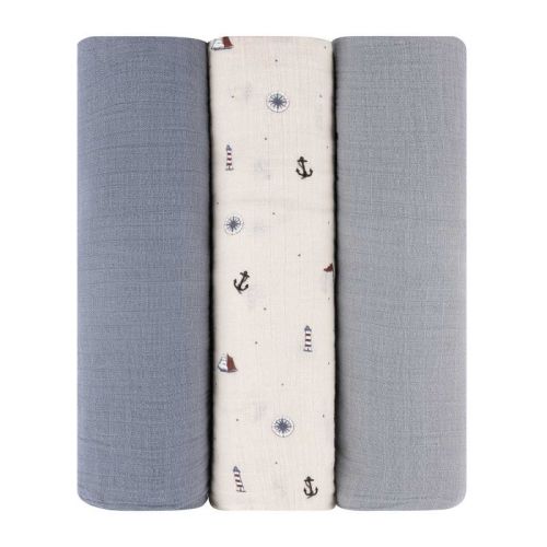 Ely's & Co. Cotton Muslin Swaddle Blanket 3 Pack
