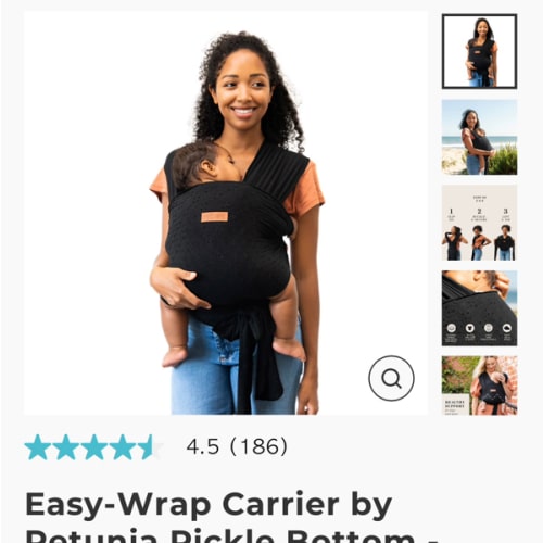 Easy-Wrap Carrier by Petunia Pickle Bottom - Black Eyelet