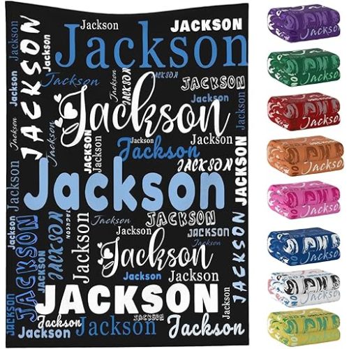 Personalized Blanket for Kids Baby Adults Custom Name Blankets for Girls Boys Customized Blanket with Name Gift for Christmas Birthday