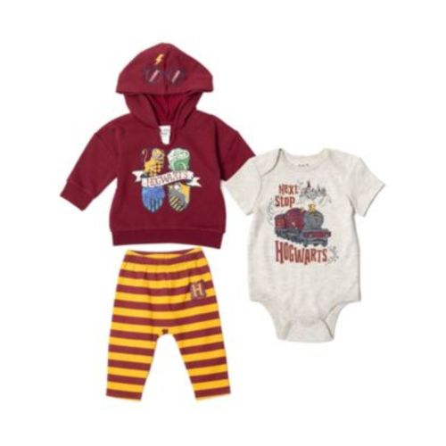 Fleece Pullover Hoodie Bodysuit and Pants 3 Piece Outfit Set