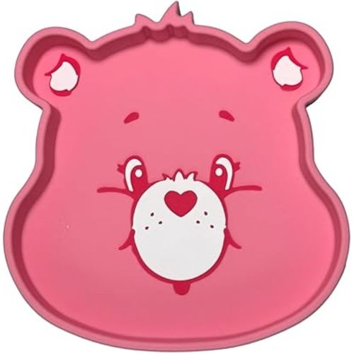 Care Bears Love-a-Lot Bear Silicone Suction Plate BPA-Free Food-Grade Silicone Baby Plate | Strong Suction for Babies & Toddlers | Dishwasher Safe | Baby-Led Weaning