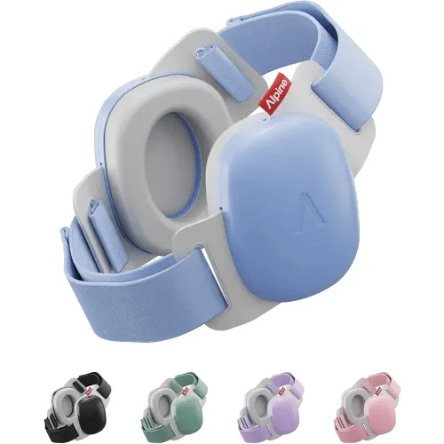 Alpine Muffy Baby Comfort - Protects Hearing for Babies and Toddlers - CE & ANSI Certified - Unique Headband for Safe fit & Comfort - Multi-adjustable for Ages 3-48 Months - 24dB Sound Reduction, Blue
