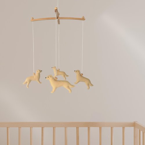 Golden Retriever Nursery Mobile: Handmade Dog Crib Mobile