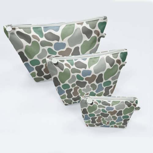Pebble Camo Easy Clean Wipeable Pouch (Set of 3)