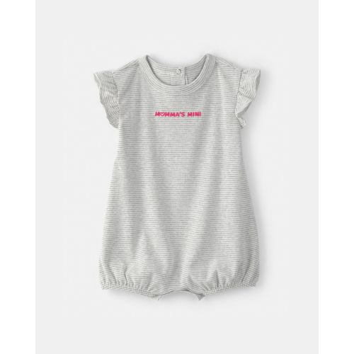 Baby Girl 'Momma's Mini' Short-Sleeve Romper - Grey - Carter's | Carter's