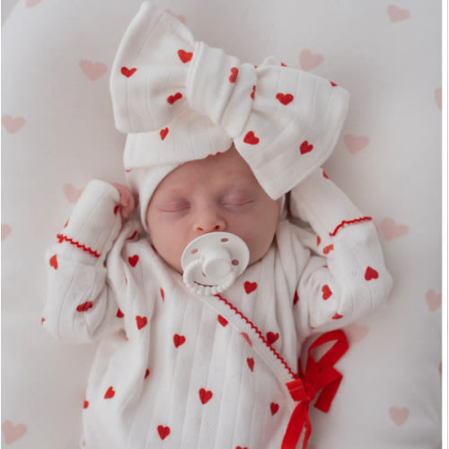 Essential Oversized Topknot | Red Hearts