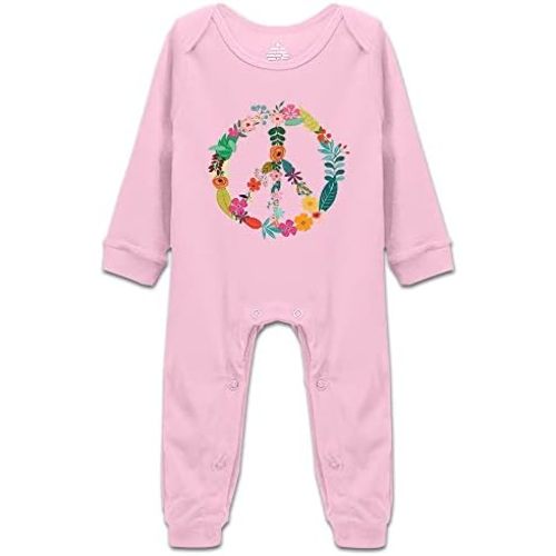 Flower Peace Sign Baby Onesie Peace and Love Toddler Rompers Newborn Clothes Long Sleeve/Sleeveless/Short Sleeve