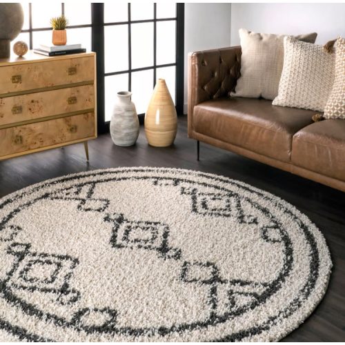 Moroccan Diamond Drop Tassel Rug | Off White – Rugs USA