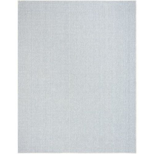 Nourison Textured Home 5'3" x 7' Ivory Blue Farmhouse Indoor Area Rug
