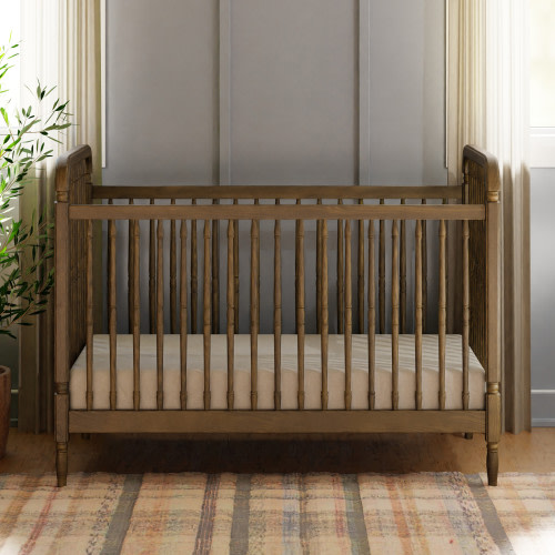 Namesake Liberty 3-in-1 Convertible Spindle Crib with Toddler Bed Conversion Kit - Natural Walnut