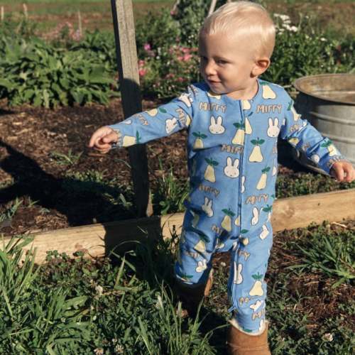 Organic Pointelle Zip Romper