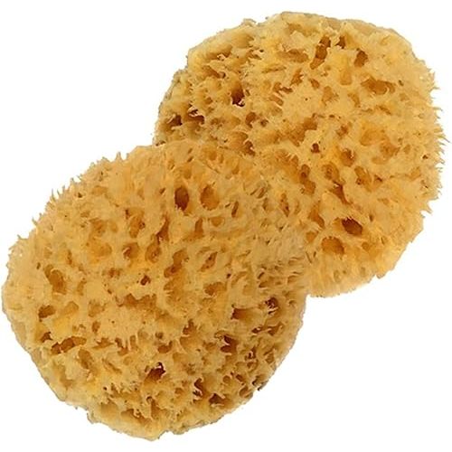 Spa Baby Absorbent Natural Bath Sponge Spa Destinations. Ultra Soft Premium Sea Wool Sponge, Biodegradable, Bath Accessories Baby and Kids, Infant Bath. Two (2) Pack 3-4 inch for Moms