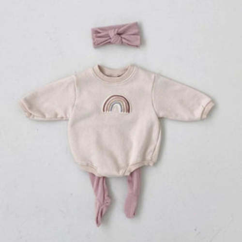 Embroidered Rainbow Long Sleeved Romper – Teeny Mini Me