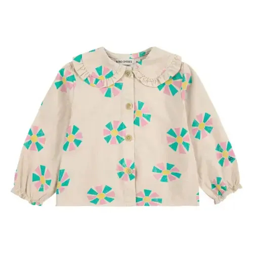 Bobo Choses - Claudine collar blouse Organic cotton - Beige | Smallable