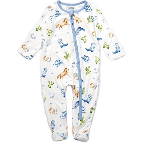 Mud Pie Baby All-over Graphic Horse Print Zip Sleeper
